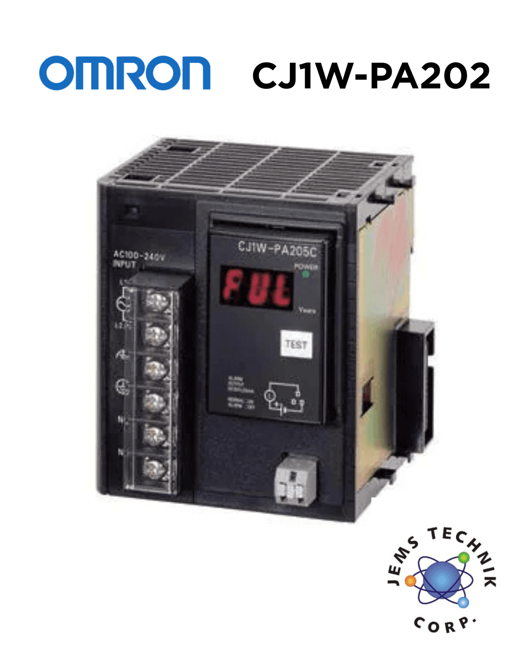 OMRON CJ1W-PA202 Power Supply Unit | PLC Power Module Industrial Automation