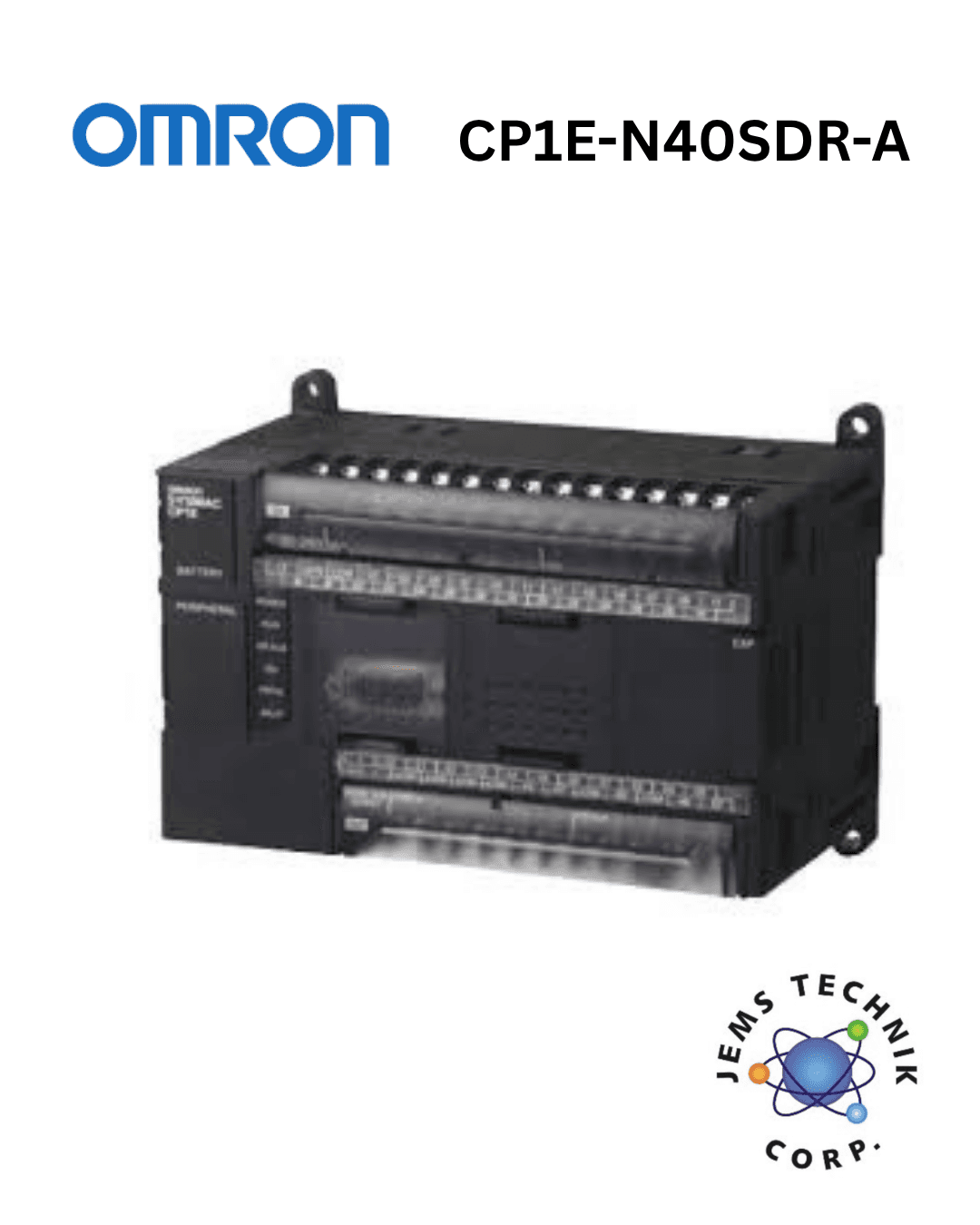 OMRON CP1E-N40SDR-A PLC 40 I/O Relay Output | Industrial Automation Controller