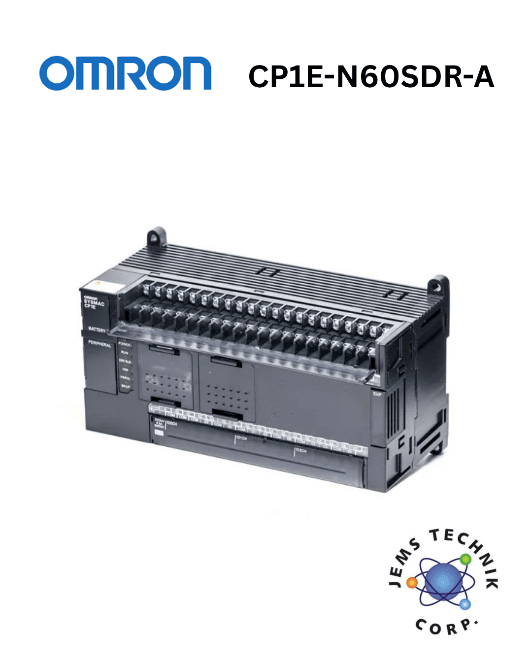 OMRON CP1E-N60SDR-A PLC 60 I/O Relay Output | Industrial Automation Controller AC Power