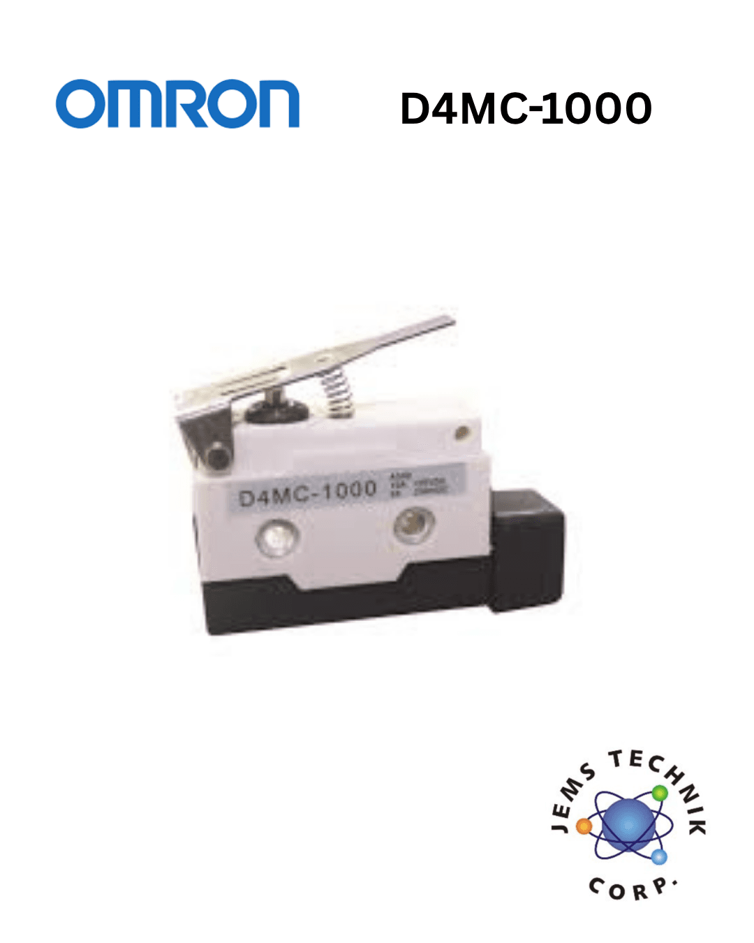 OMRON D4MC-1000 Limit Switch | Roller Lever Actuator Industrial Control