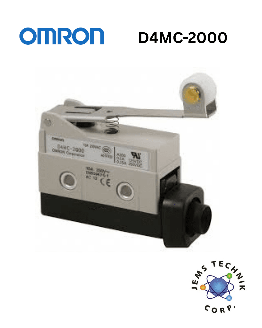 OMRON D4MC-2000 Limit Switch | Plunger Type Industrial Position Detection