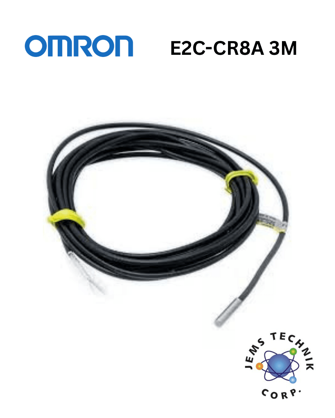 OMRON E2C-CR8A Separate Amplifier Proximity Sensor Head | High Precision 3M Cable
