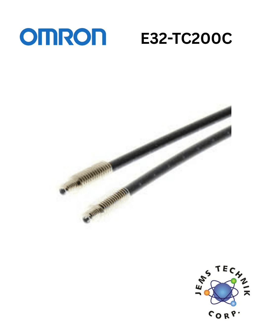 OMRON E32-TC200C Fiber Optic Sensor Head | Through-beam Coaxial Type Industrial Detection
