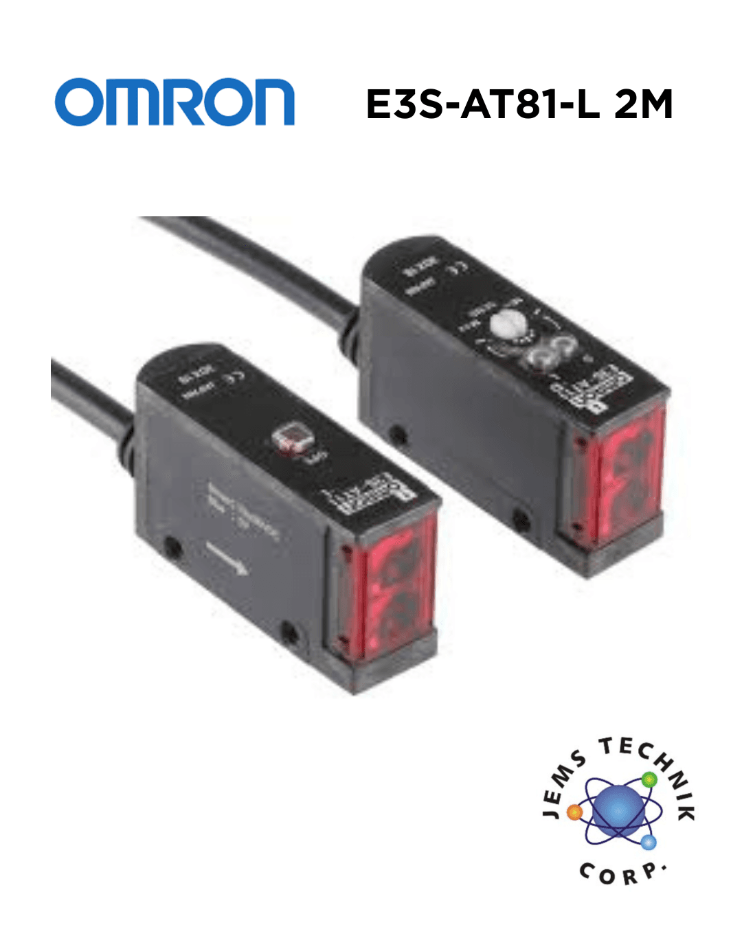 OMRON E3S-AT81-L Photoelectric Sensor | Through-beam Compact Industrial 2M