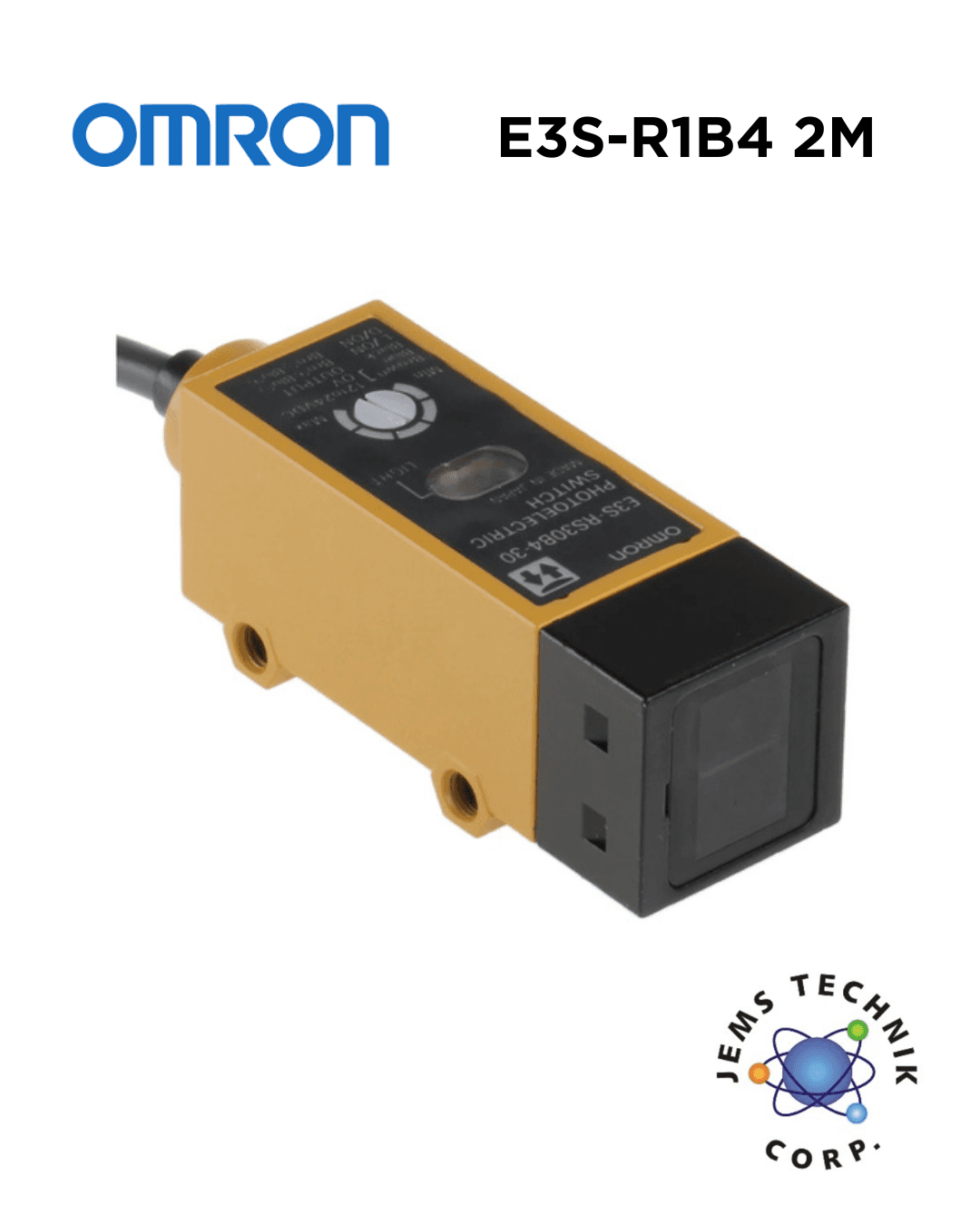 OMRON E3S-R1B4 Photoelectric Sensor | Retro-reflective Compact Industrial 2M