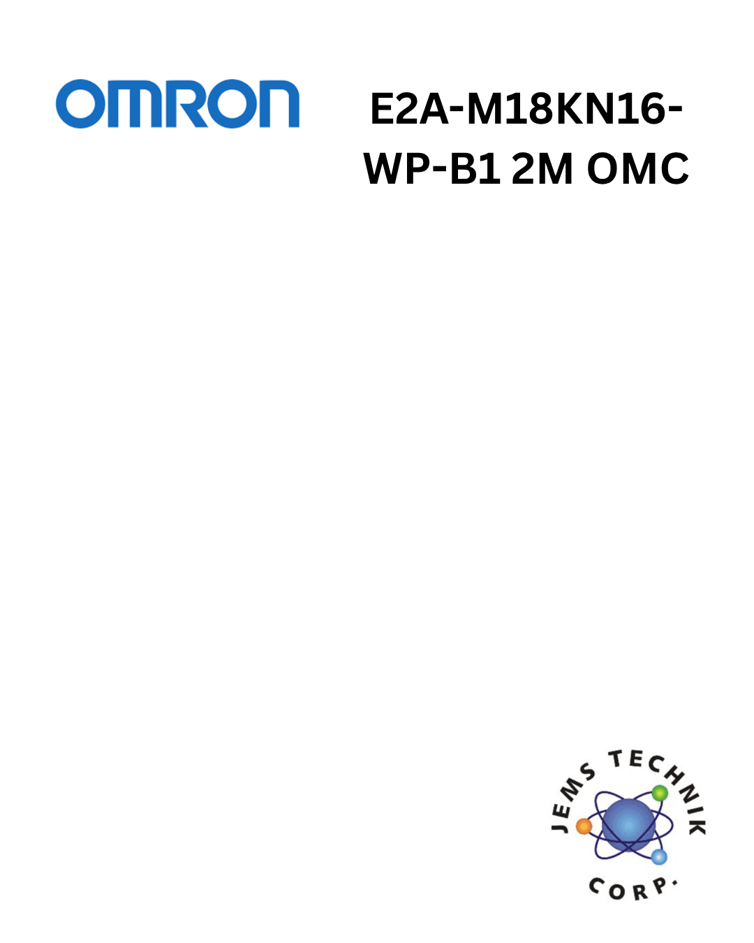 OMRON E2A-M18KN16-WP-B1 Inductive Proximity Sensor | M18 16mm NPN NO 2M Cable