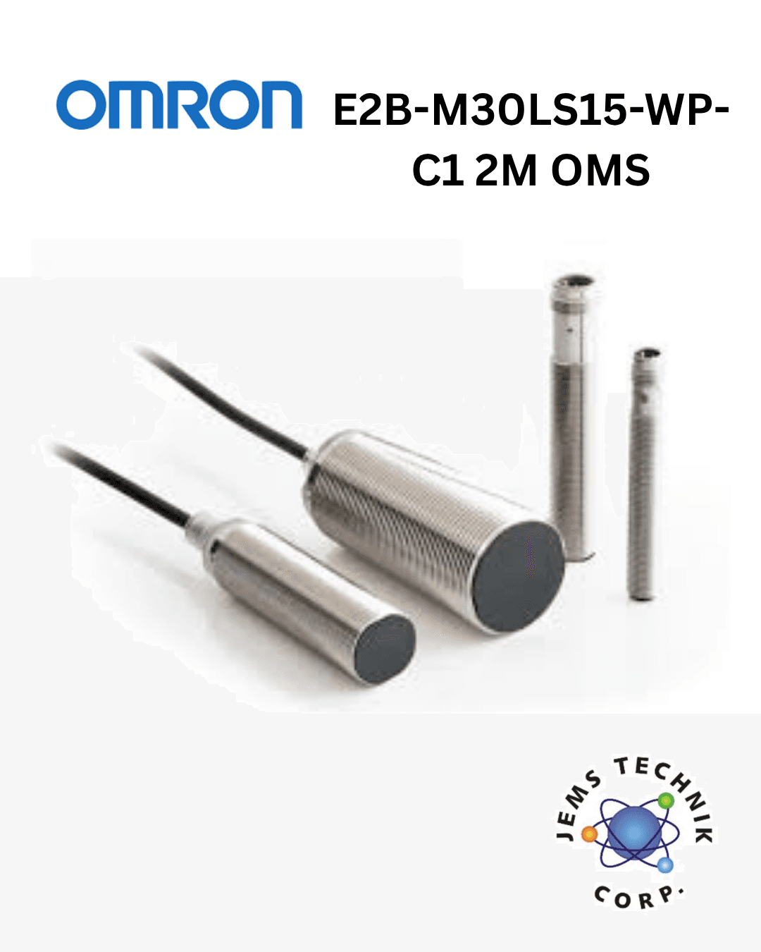 OMRON E2B-M30LS15-WP-C1 Inductive Proximity Sensor | M30 15mm NPN NC 2M Cable