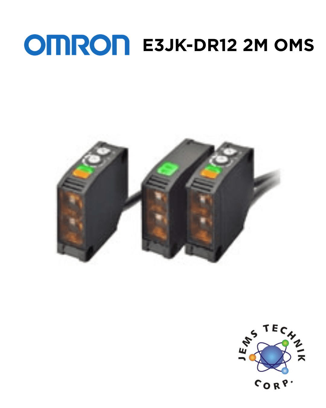 OMRON E3JK-DR12 Photoelectric Sensor | Diffuse Reflective Relay Output Built-in